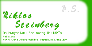 miklos steinberg business card